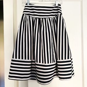 Anthropologie striped high-waist skirt XS